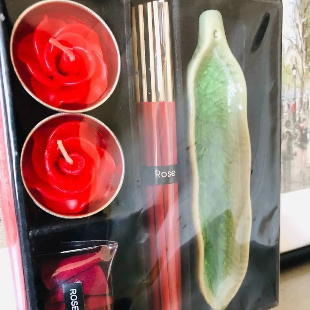 NIB: Incense‎ & Candle Gift Set - Rose & Rosemary